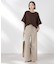 メッシュ×シフォンコンビチュニックトップス