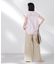 フロントフレアケープカラーノースリーブシャツ