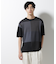 ブロックチェックニットTシャツ 半袖