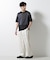 ブロックチェックニットTシャツ 半袖