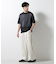 ブロックチェックニットTシャツ 半袖