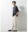 ブロックチェックニットTシャツ 半袖