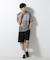 ブロックチェックニットTシャツ 半袖