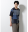 ブロックチェックニットTシャツ 半袖