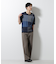 ブロックチェックニットTシャツ 半袖