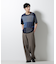 ブロックチェックニットTシャツ 半袖