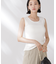 前後2wayスクエア＆クルーネックリブニットタンクトップ