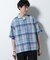 Fabric by INDIA オールドライクマドラスチェックシャツ 半袖