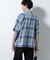 Fabric by INDIA オールドライクマドラスチェックシャツ 半袖