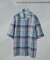Fabric by INDIA オールドライクマドラスチェックシャツ 半袖