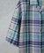 Fabric by INDIA オールドライクマドラスチェックシャツ 半袖