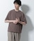 フェイクレイヤードキーネックTシャツ 半袖