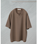 フェイクレイヤードキーネックTシャツ 半袖