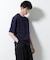 フェイクレイヤードキーネックTシャツ 半袖
