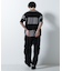 リラックス異素材ボーダーTシャツ 半袖