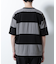 リラックス異素材ボーダーTシャツ 半袖
