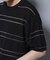 ブークレーラメボーダー ニットTシャツ
