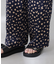 レオパードプリントイージーワイドパンツ