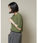 梨地半袖ポロニット