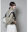 レース×ストライプ切替ナイロンブルゾン