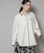トリミング刺繍ツイルシャツ