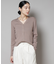 CICA&UVカット加工Vネックリブカーディガン