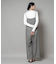 CICA&UVカット加工クルーネックリブニット