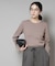 CICA&UVカット加工クルーネックリブニット