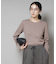CICA&UVカット加工クルーネックリブニット