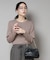 CICA&UVカット加工クルーネックリブニット