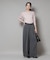 CICA&UVカット加工クルーネックリブニット