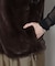 フェイクファーフードベスト