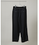 ATON／BACK SATIN UTILITY PANTS