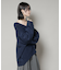 Vネックワイドシルエット圧縮ニット