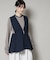 troisiemechaco／PUFFY JACQUARD　ジレ