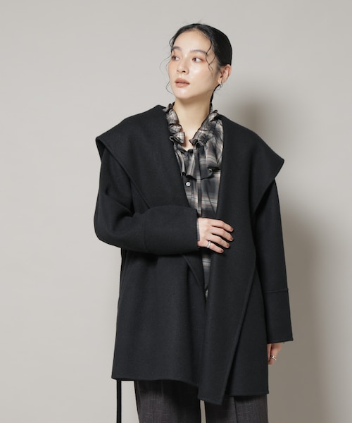 NANO universe リバーショールミディコートS SUPER110blend リバーショールミディコート｜ナノ・ユニバースの通販