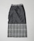 チェックフリンジラップ風スカート(セットアップ可)
