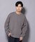 コットンガーメントダイサーマルクルーネックプルオーバー