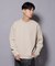 コットンガーメントダイサーマルクルーネックプルオーバー