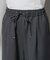ウールライクポリエステルサイドライン切り替えドロストパンツ(セットアップ可)