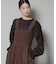 ウールライクポリエステル前後2way切り替えペプラムブラウス(セットアップ可)
