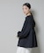 ウールライクポリエステル前後2way切り替えペプラムブラウス(セットアップ可)