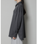 ウールライクポリエステルワイドシルエットシャツ(セットアップ可)