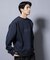 「NJ／CLUB」裏起毛 ジャージークルーネックスウェット