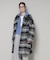 シャギーチェックコート