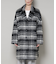 シャギーチェックコート