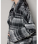 シャギーチェックコート