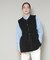 ダブルフェイスペプラムニットベスト