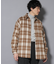シャギーオンブレーチェックジャケット