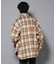 シャギーオンブレーチェックジャケット
